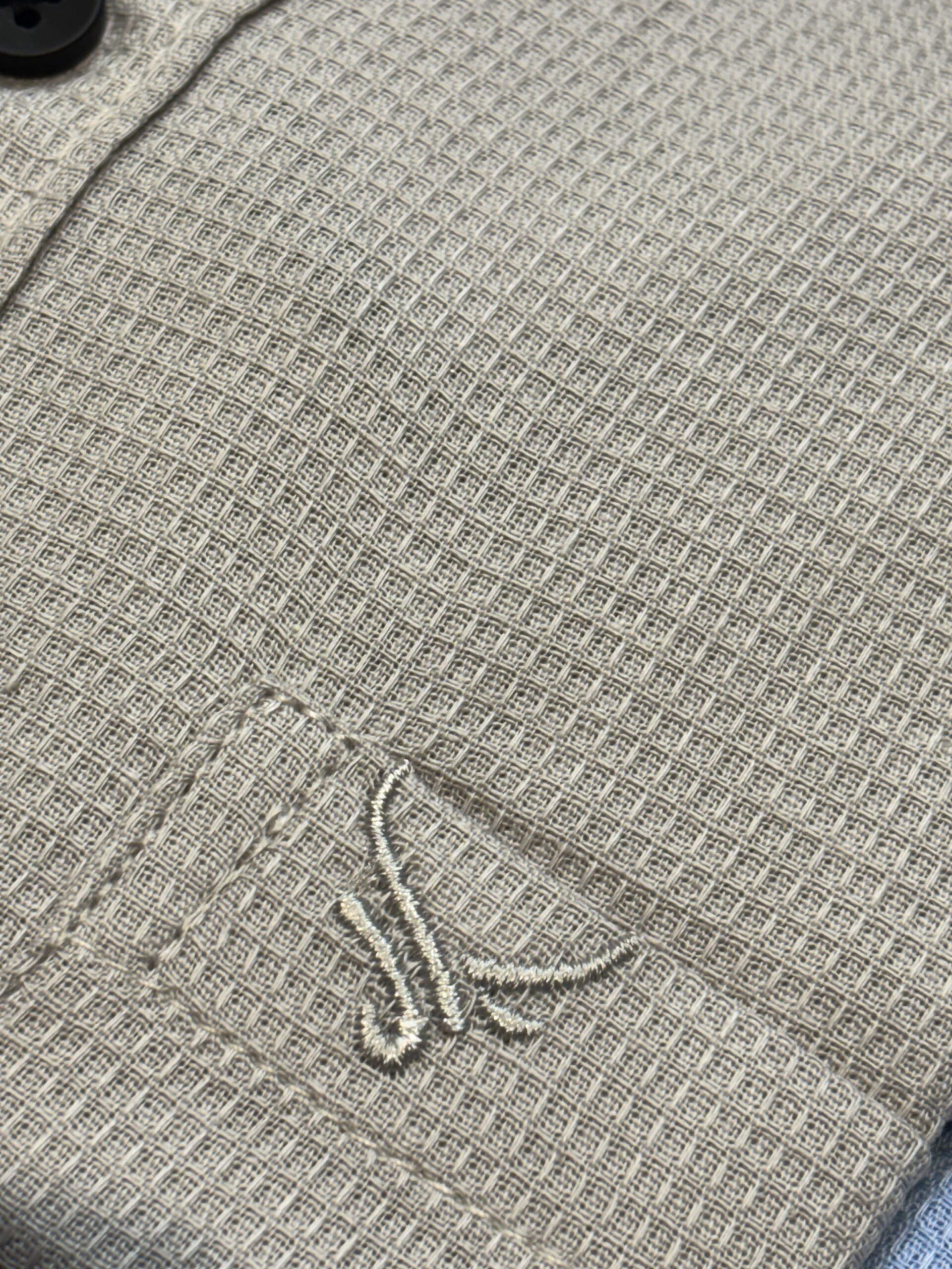 WAFFLE PLAIN SHIRTS WHITE - Image 6