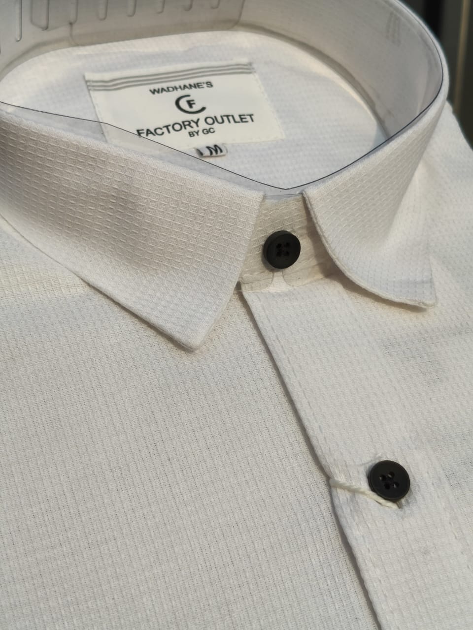 WAFFLE PLAIN SHIRTS WHITE - Image 10
