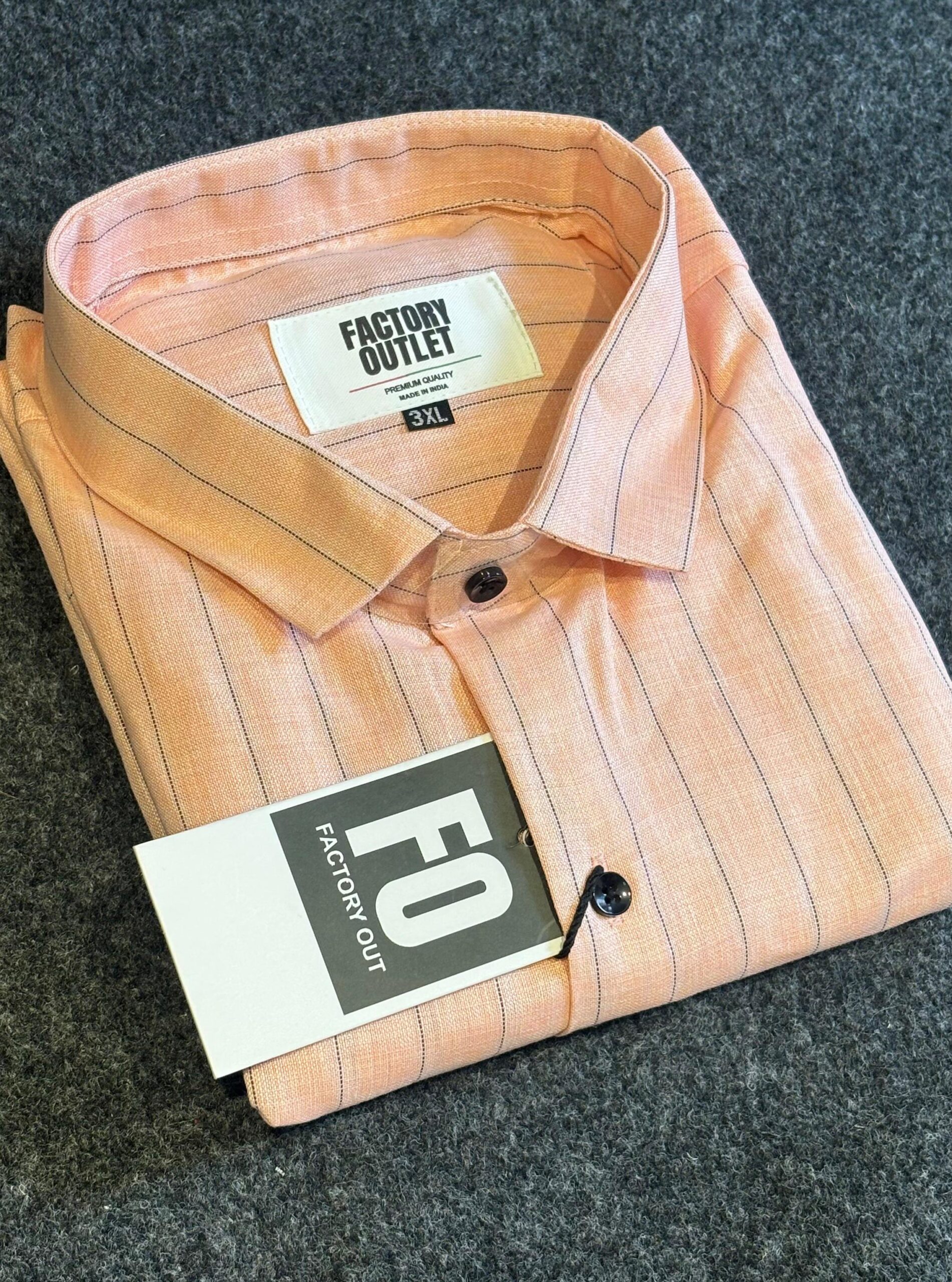Elegant vertical stripes shirts Peach