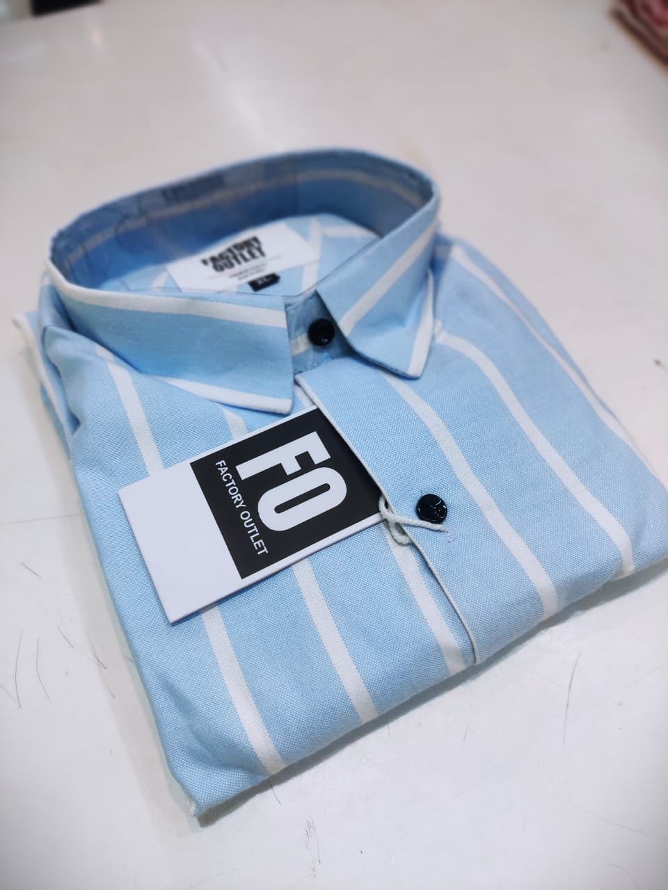 BIG SIZE OXFORD VERTICAL STRIPE SHIRT - Image 3