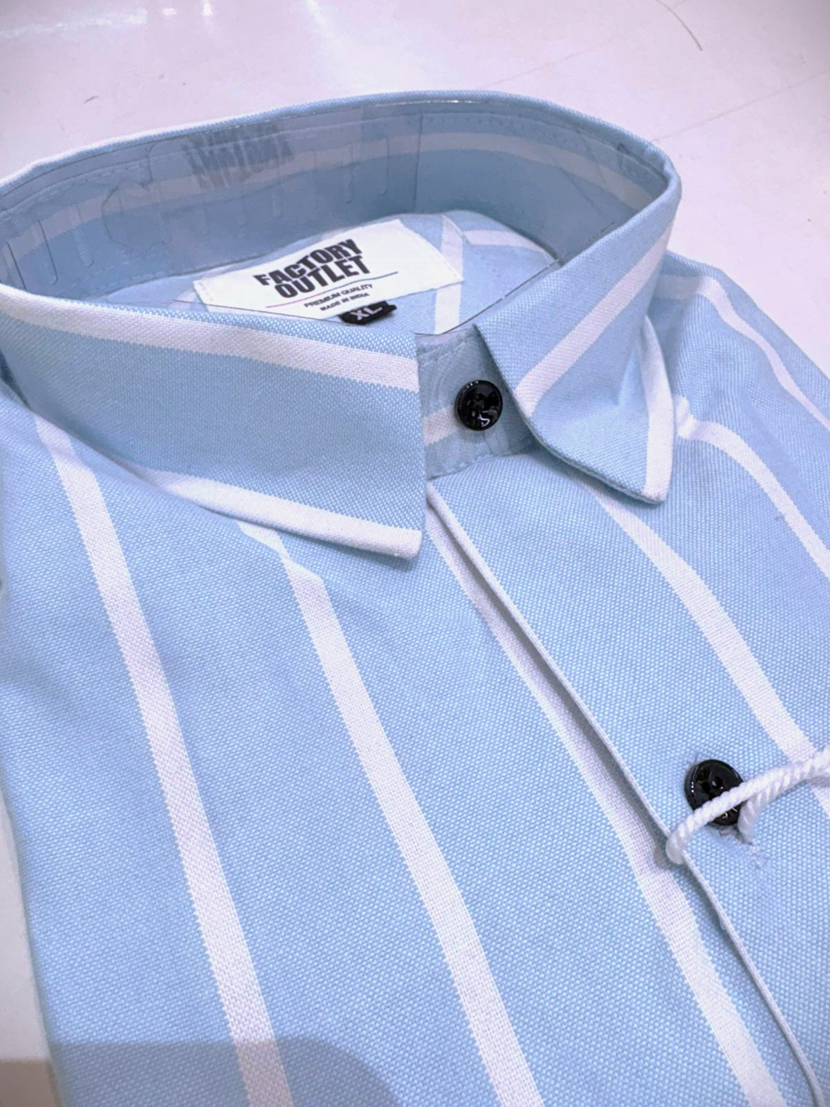 BIG SIZE OXFORD VERTICAL STRIPE SHIRT - Image 6