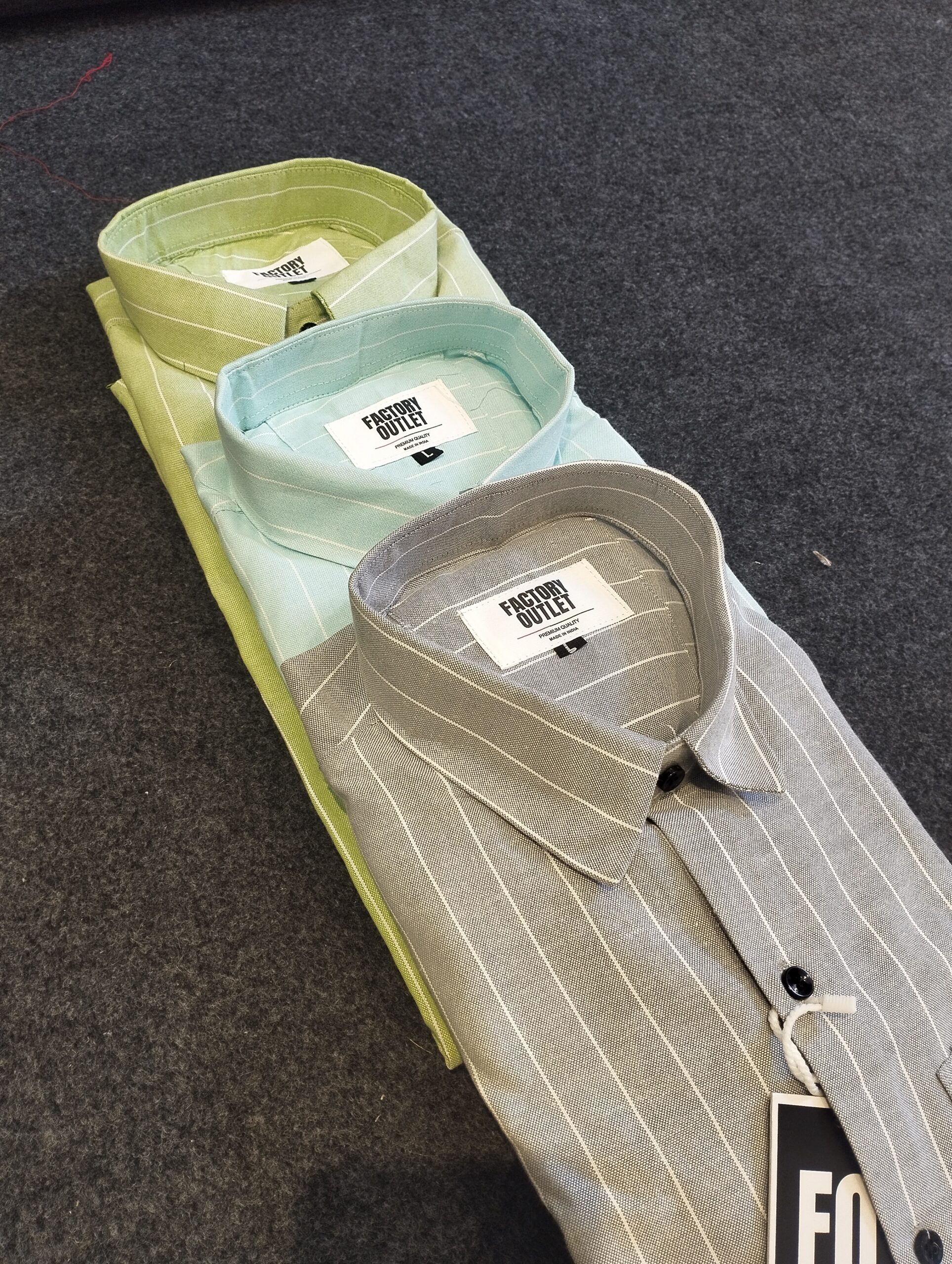 Oxford Vertical Small Stripe Shirts - Image 8