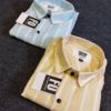 BIG SIZE OXFORD VERTICAL STRIPE SHIRT