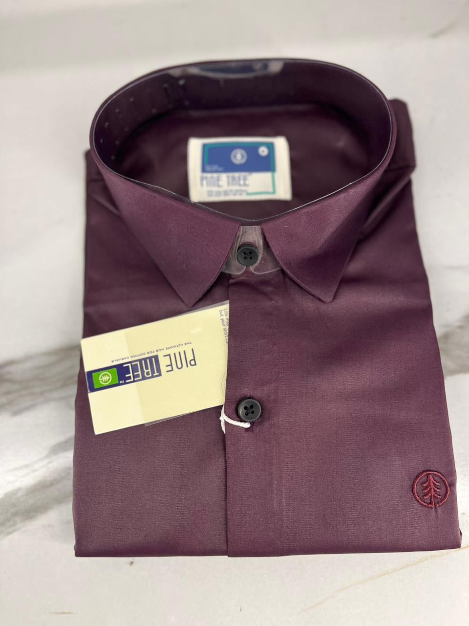 PLAIN IMPORTANT SATIN SHIRT WINE