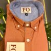 OXFORD LYCRA PLAIN SHIRT DARK ORANGE