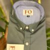 OXFORD LYCRA PLAIN SHIRT OLIVE GREEN