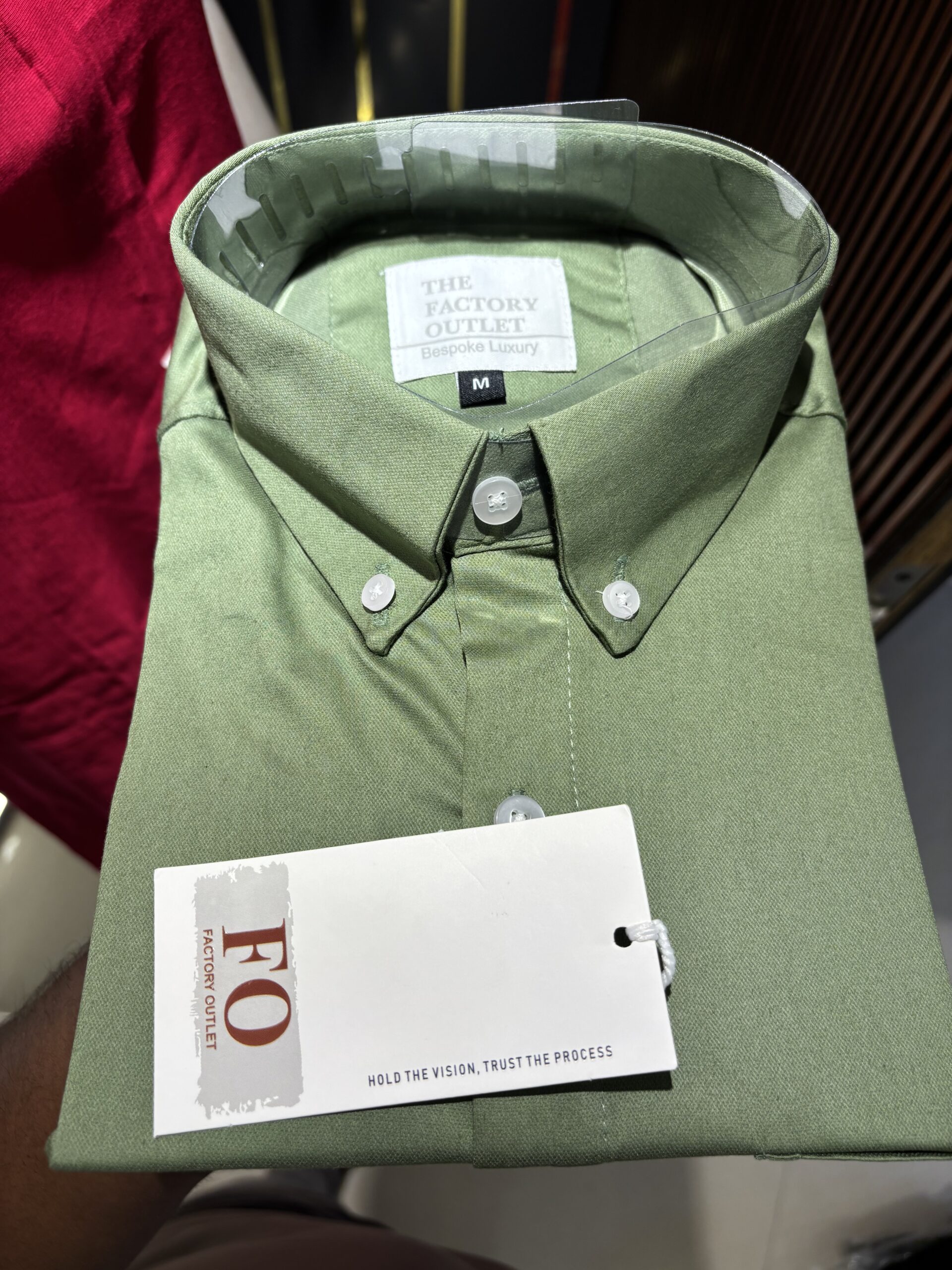 PLAIN DOBBY LYCRA SAGRE GREEN - Image 4