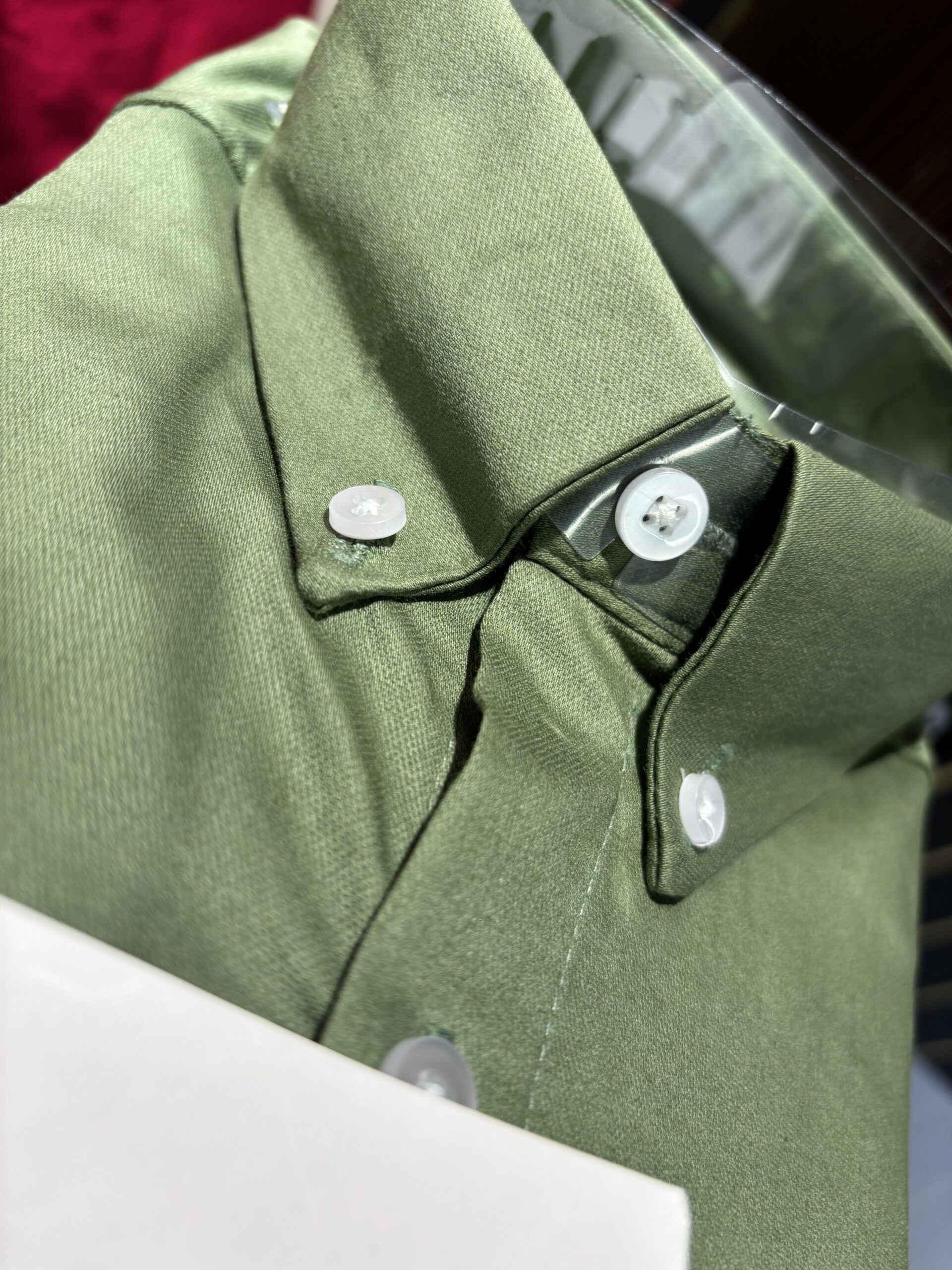 PLAIN DOBBY LYCRA SAGRE GREEN - Image 2