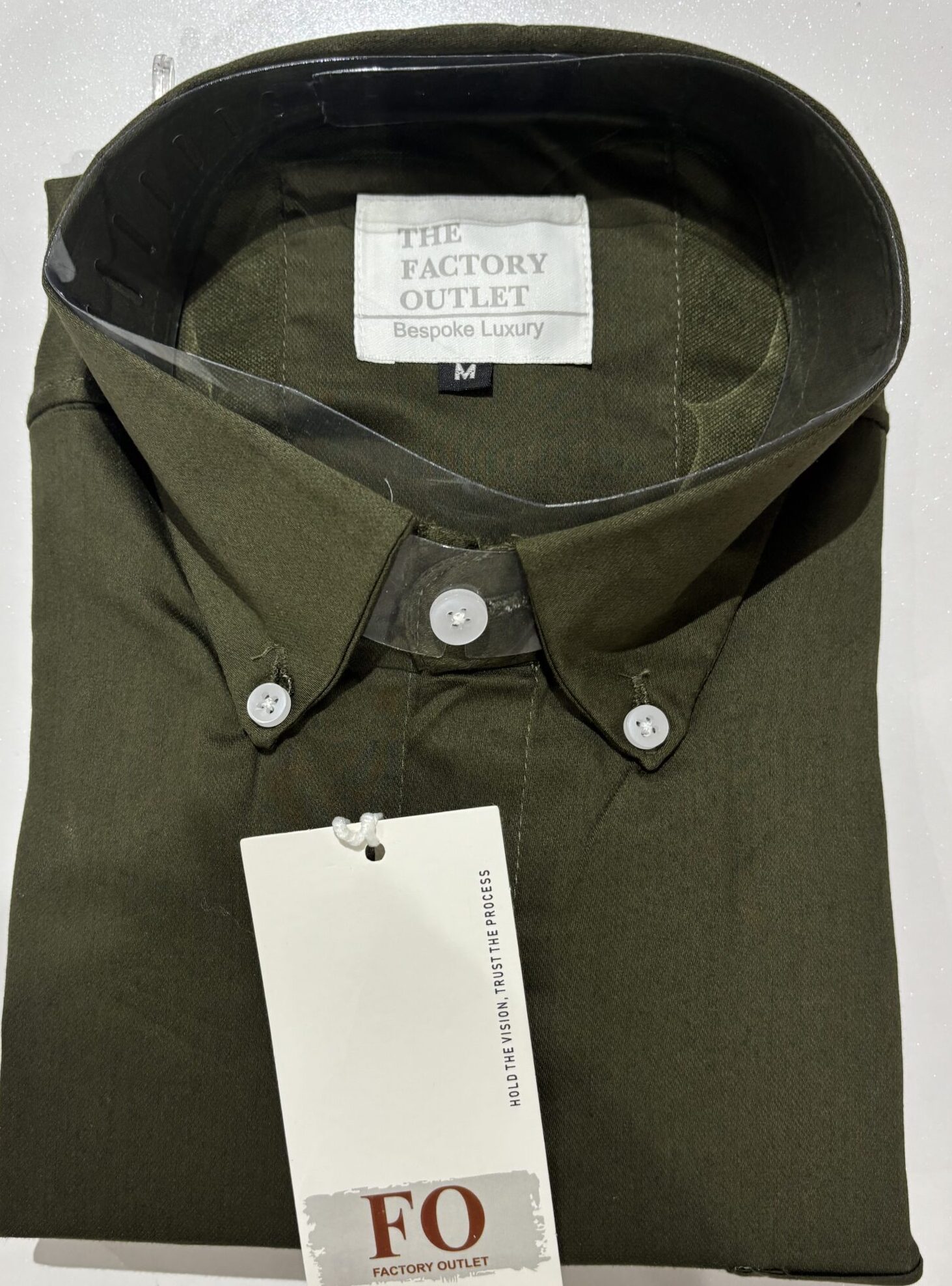 PLAIN DOBBY LYCRA OLIVE GREEN