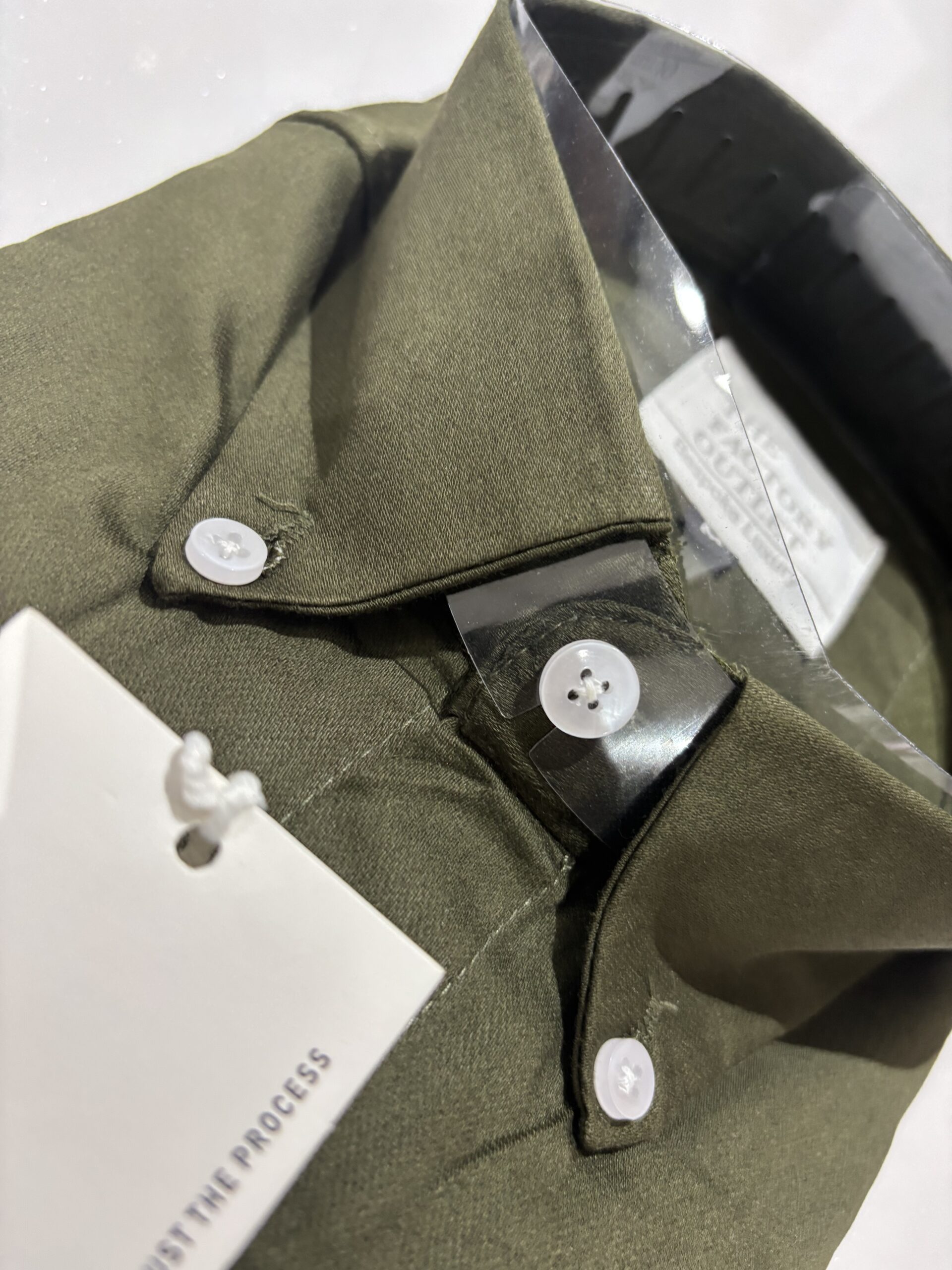 PLAIN DOBBY LYCRA OLIVE GREEN - Image 2