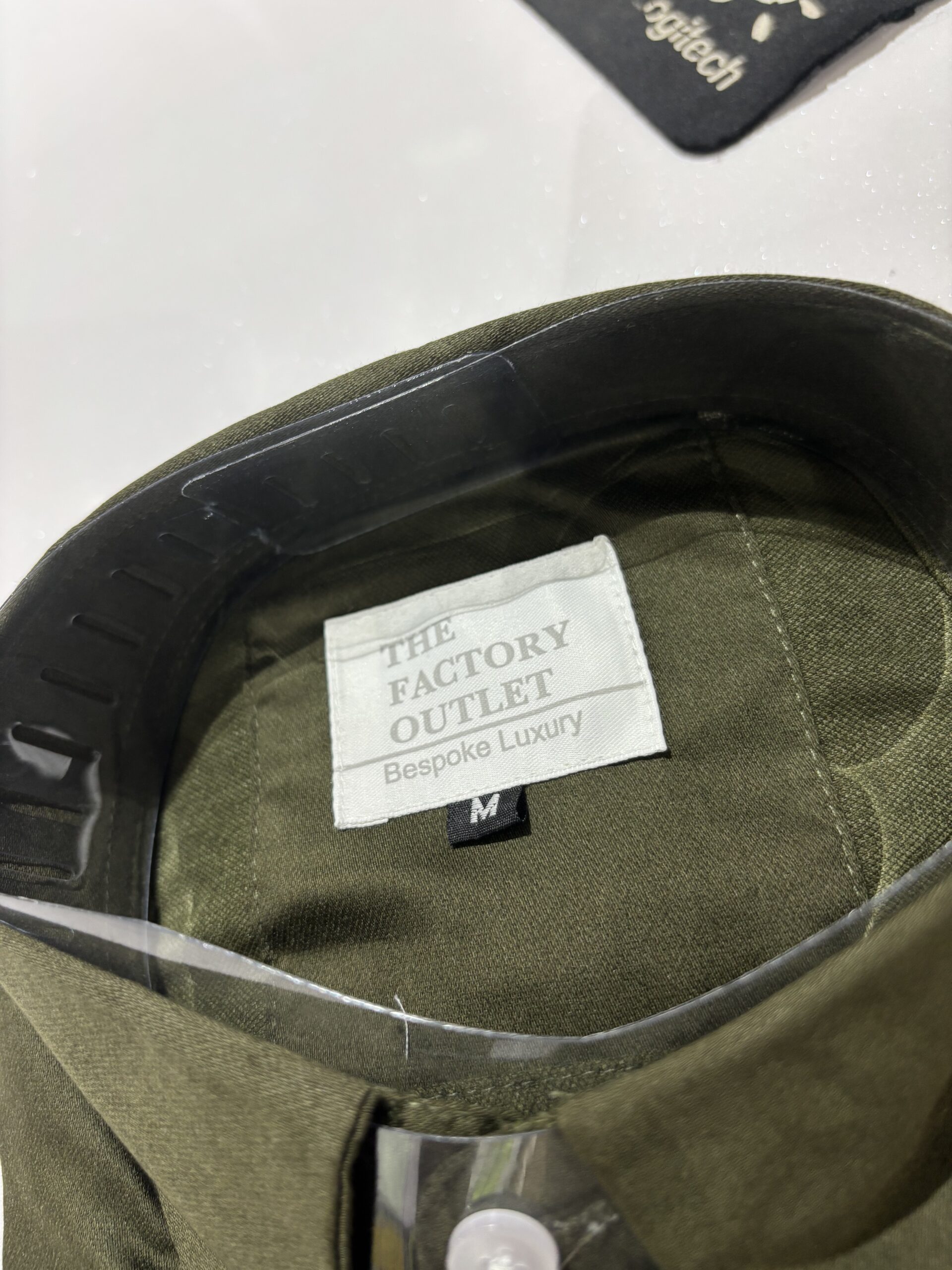 PLAIN DOBBY LYCRA OLIVE GREEN - Image 3