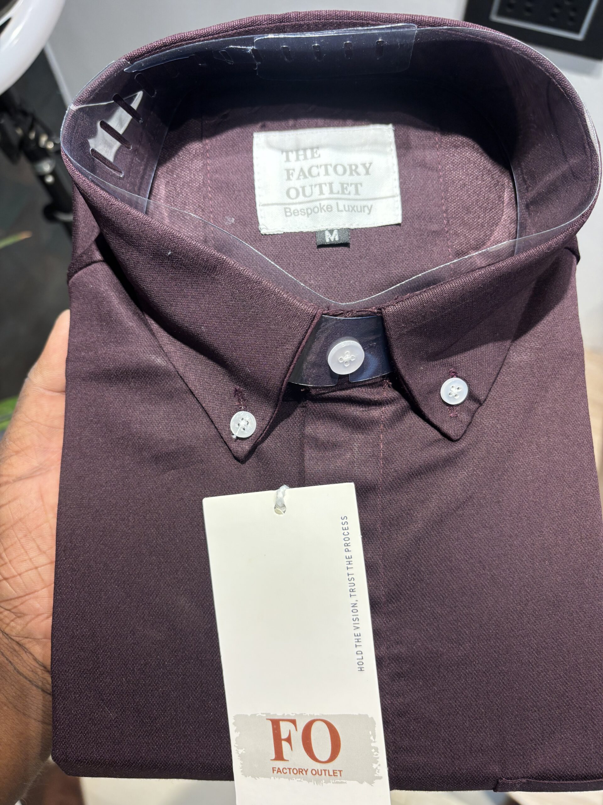 PLAIN DOBBY LYCRA DARK WINE